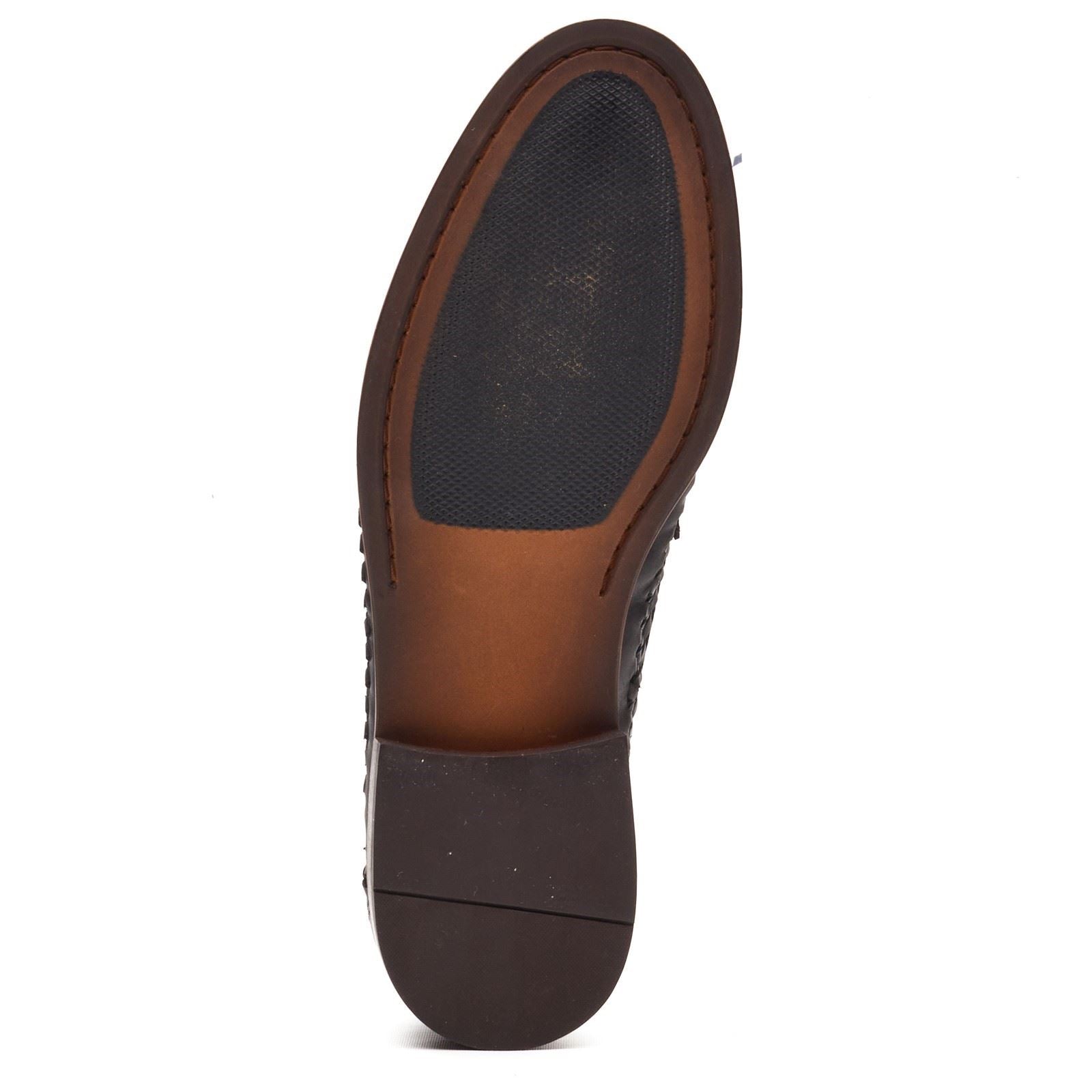 Base London Bracken Loafer Leather Men's Navy Loafers