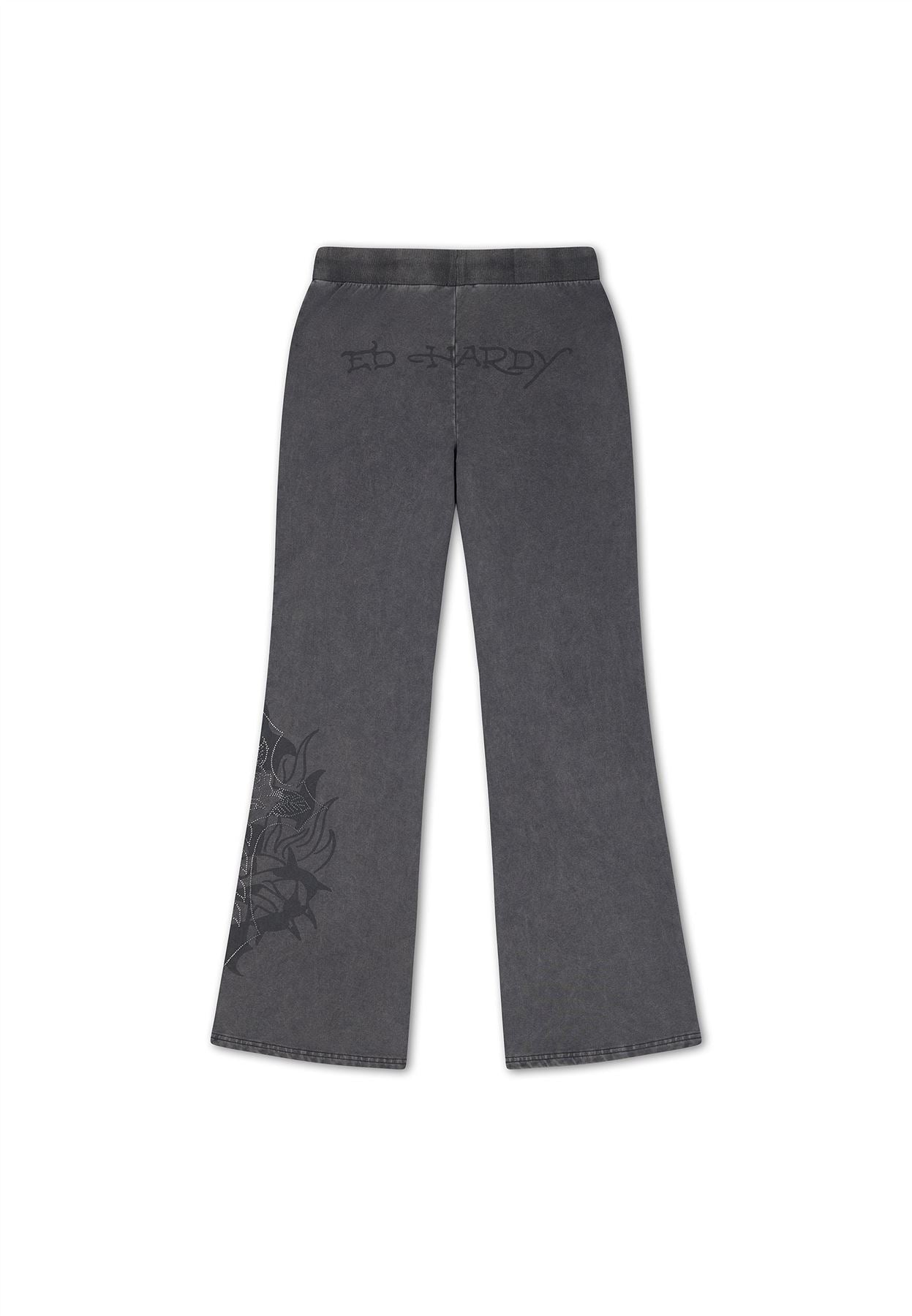 Ed Hardy Cross and Thorn Flared Women's Black Joggers