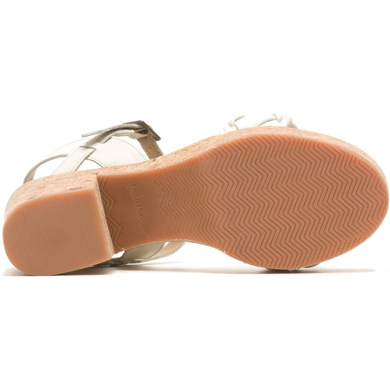 Hush Puppies Poppy Quarter Strap Leather Women's White Sandals
