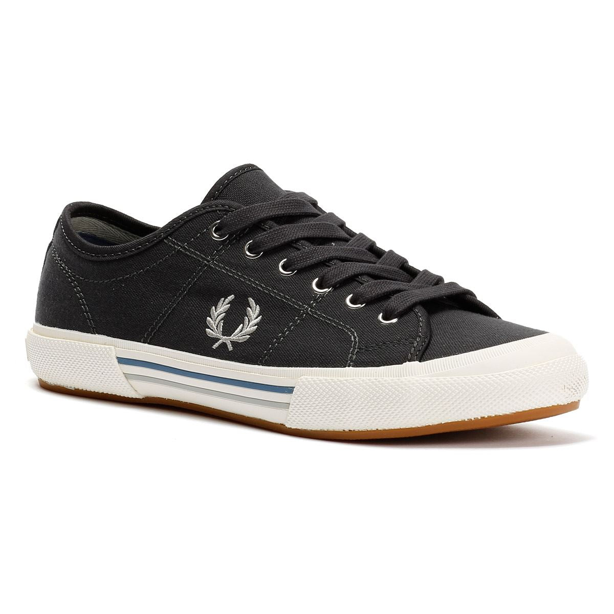 Fred Perry B708 Vintage Tennis Canvas Men's Anchor Grey Trainers