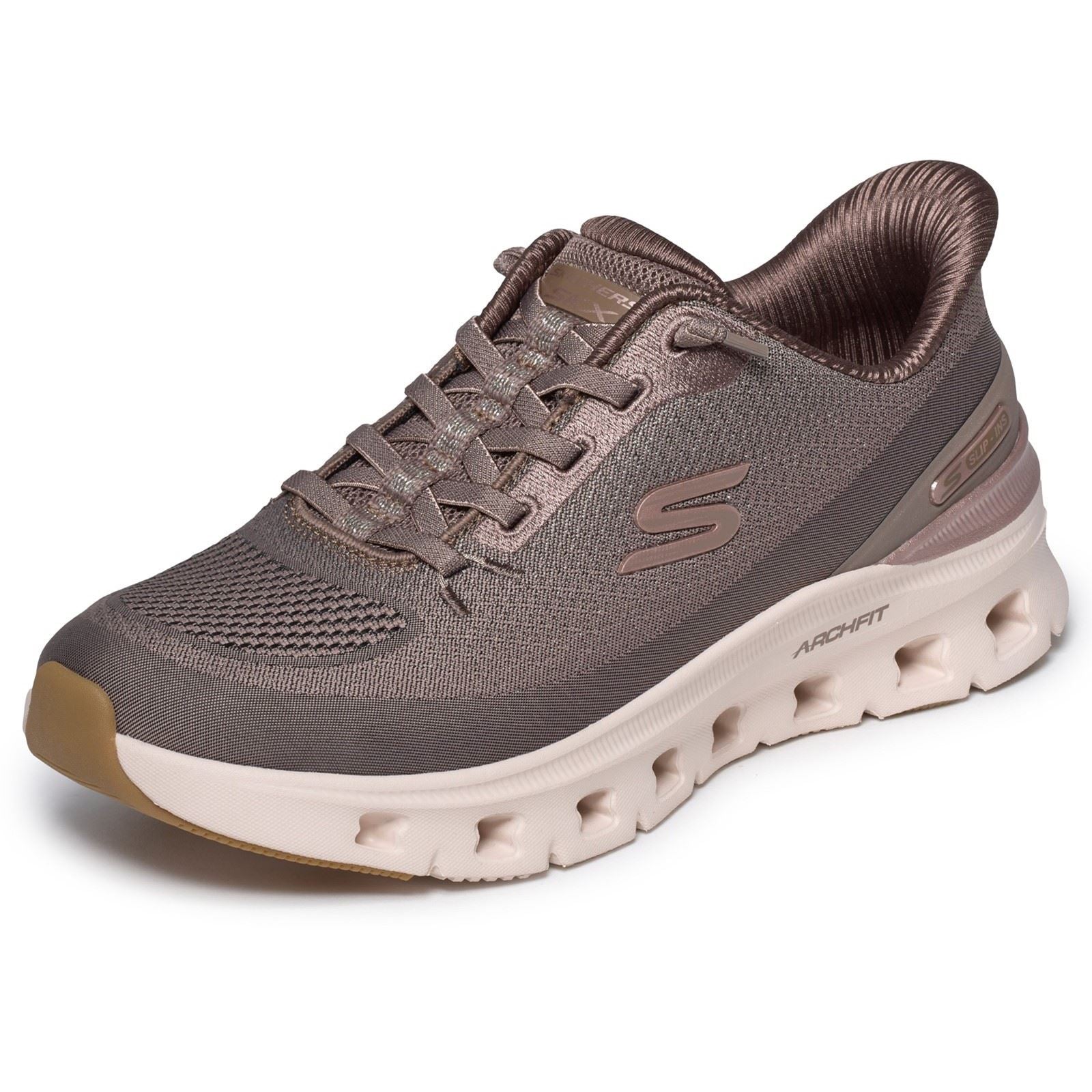 Skechers Arch Fit Glide-Step Pro Golden Pace Textile Women's Brown/Gold Trainers
