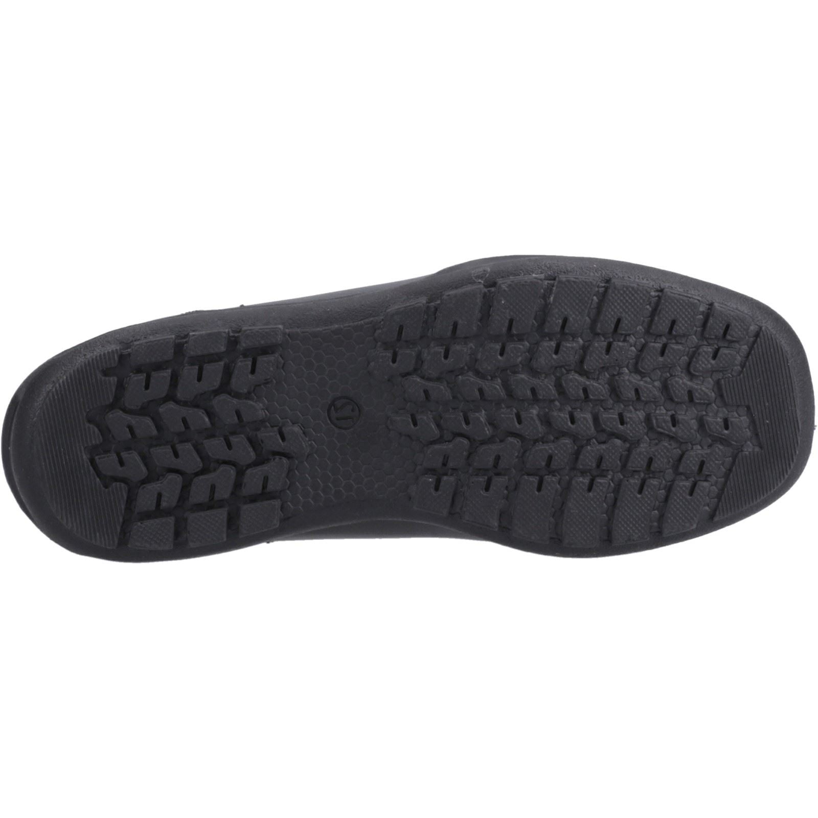 Hush Puppies Mackenzie Leather Youth Boy's Black Lace-Up Shoes