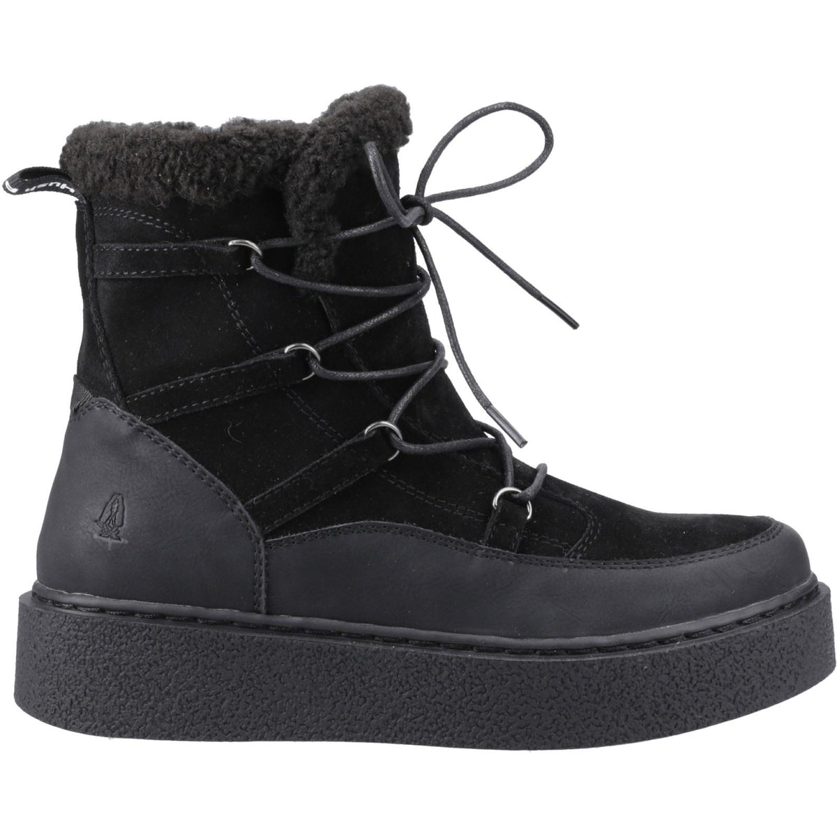 Hush Puppies Bronte Suede Women's Black Winter Mid Calf Boots