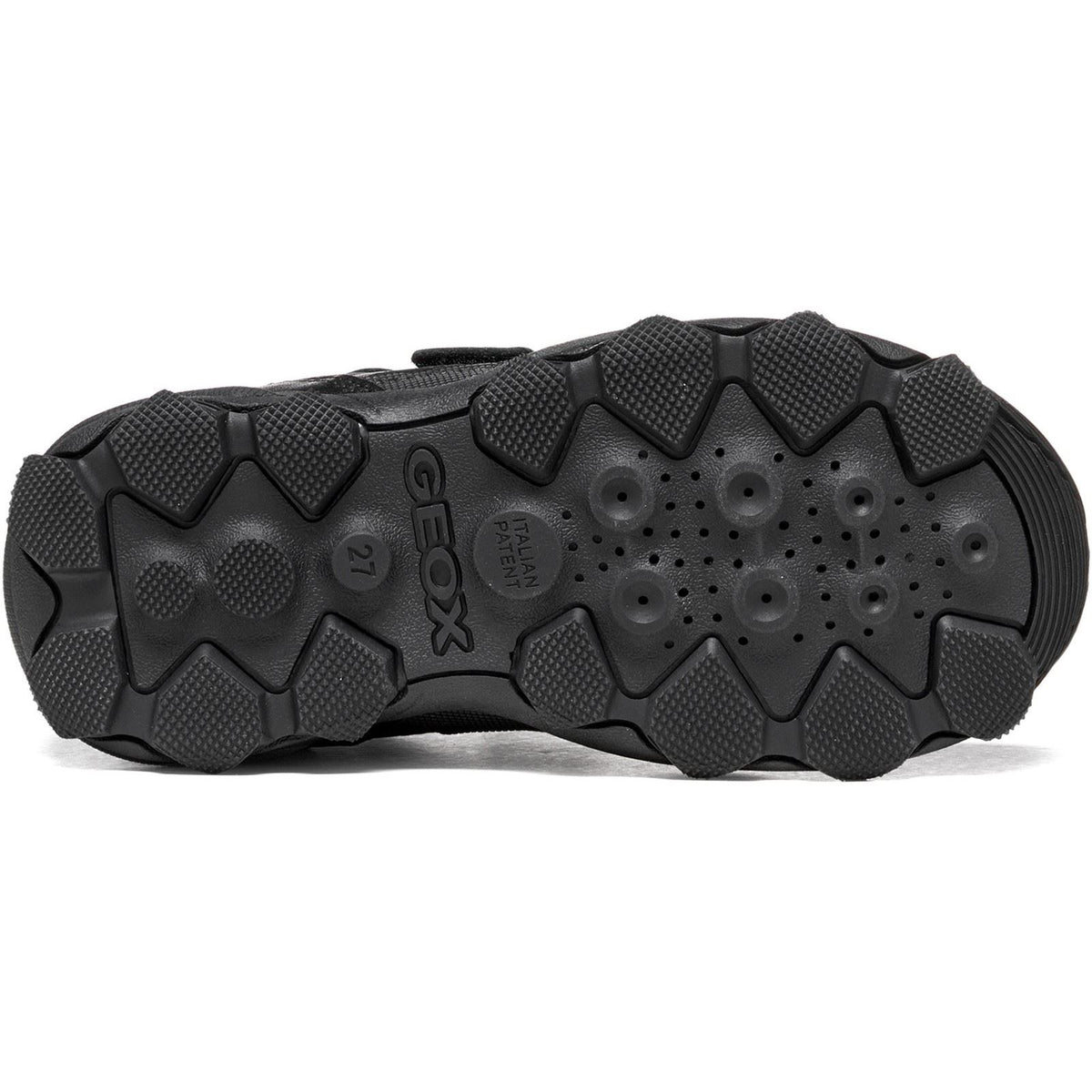Geox J Buller Leather Black Trainers