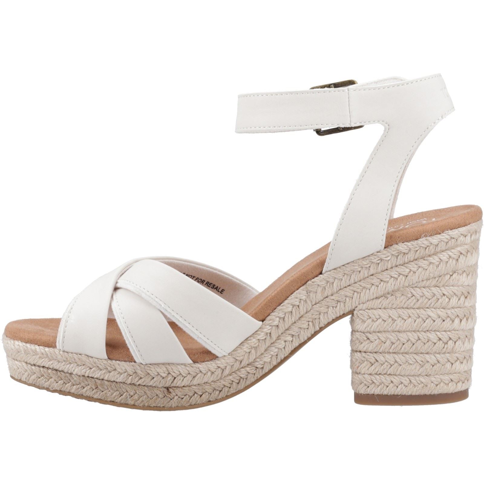 TOMS Majorca Strappy Leather Women's Light Sand Heels