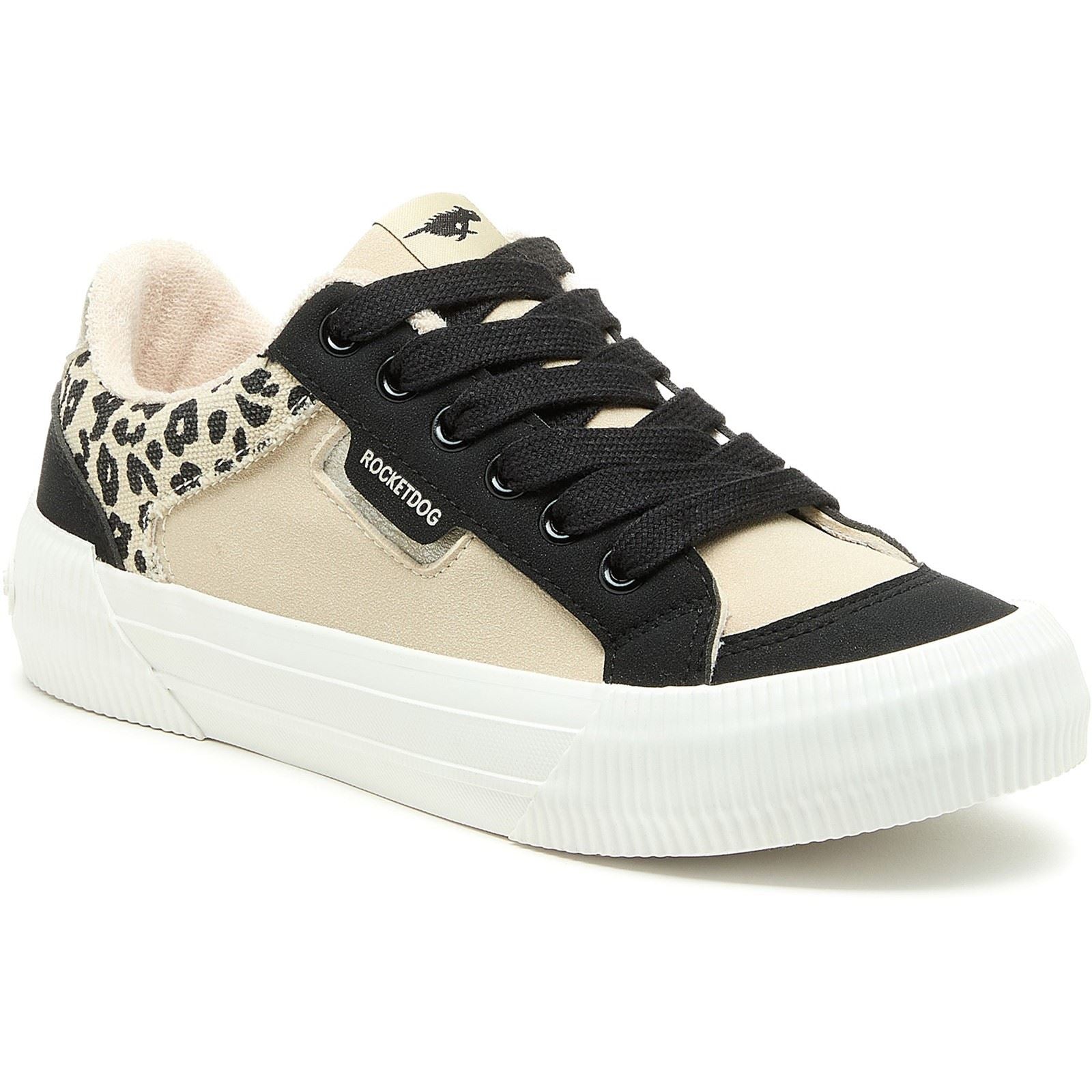 Rocket Dog Cheery Blocked Cotton Women's Black/Natural Trainers