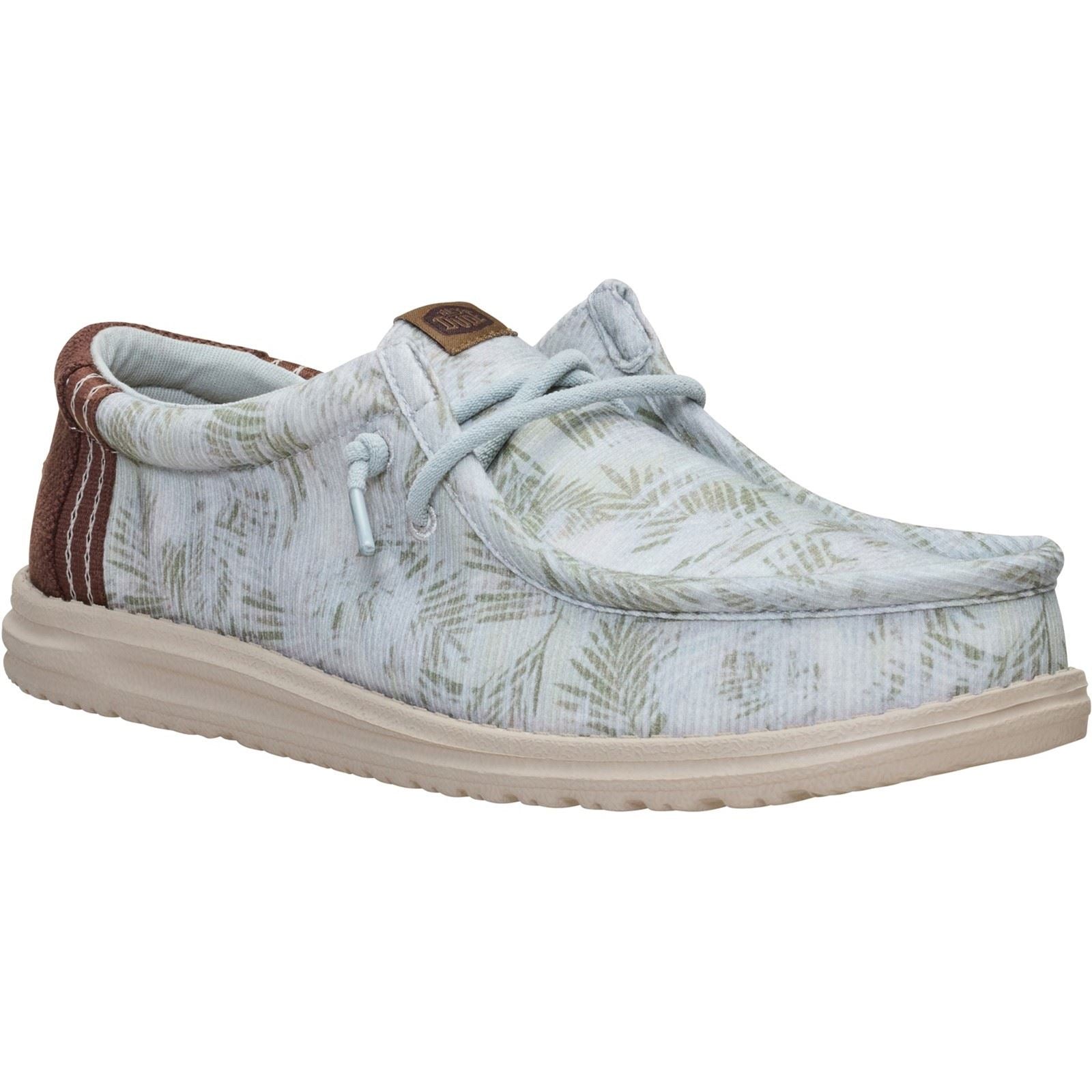 HEYDUDE Wally Washed Textile Men's Harbour Green/Multi Loafers