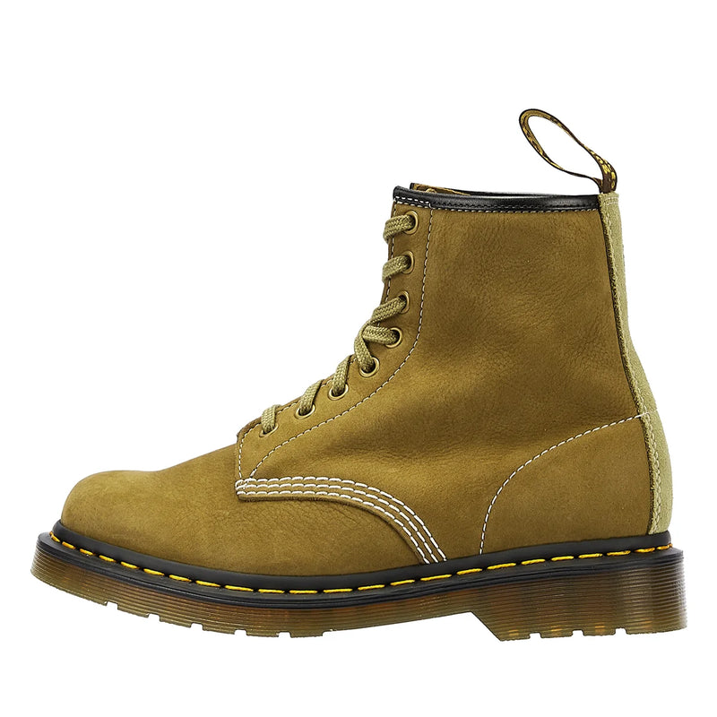 Dr. Martens 1460 Nubuck Suede Olive Boots Tower London
