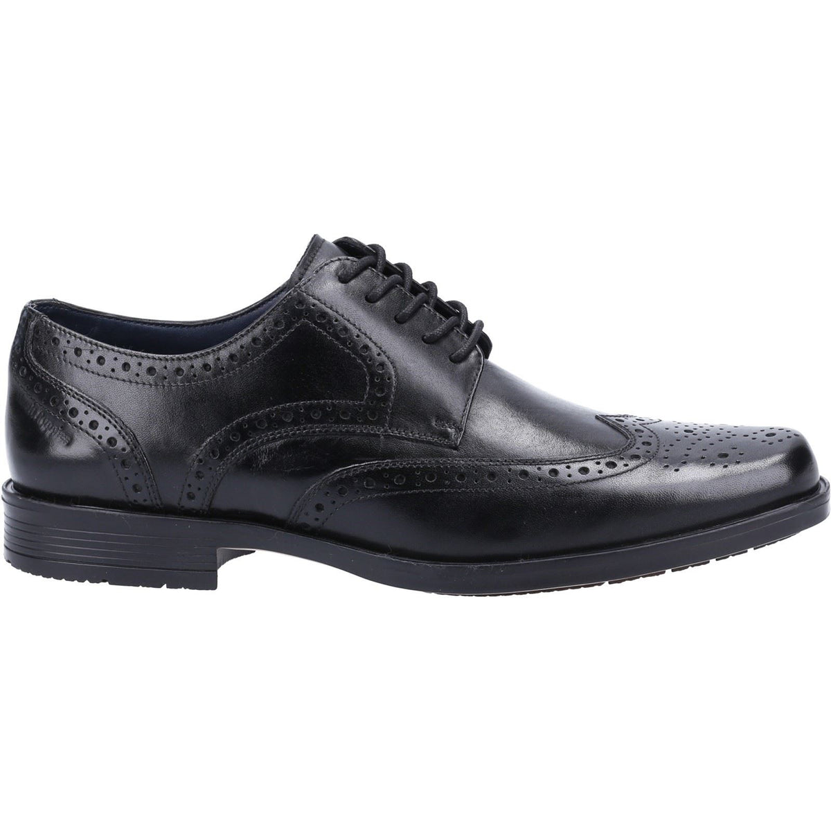Hush Puppies Brace Brogue Leather Men's Black Brogues Shoes