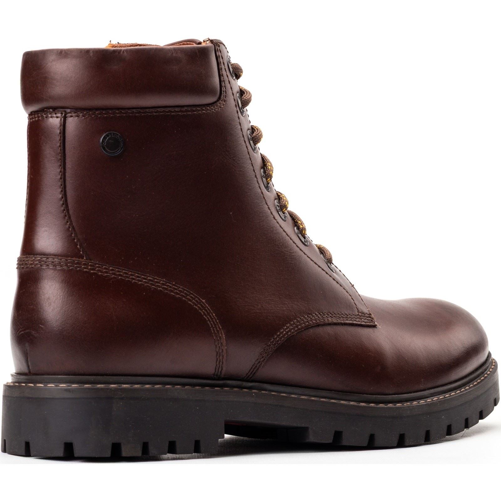 Base London Nickel Leather Men's Brown Ankle Boots