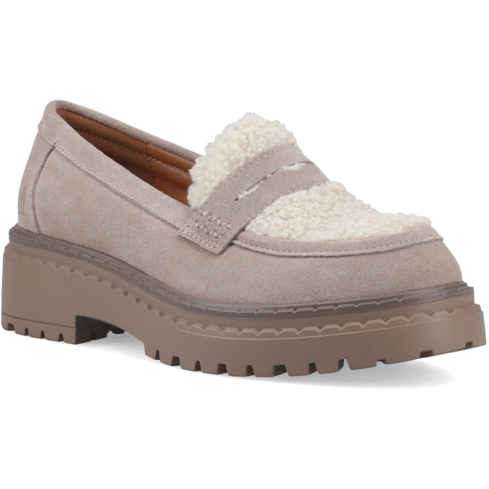 Hush Puppies Odessa Leather Women's TAUPE Loafers