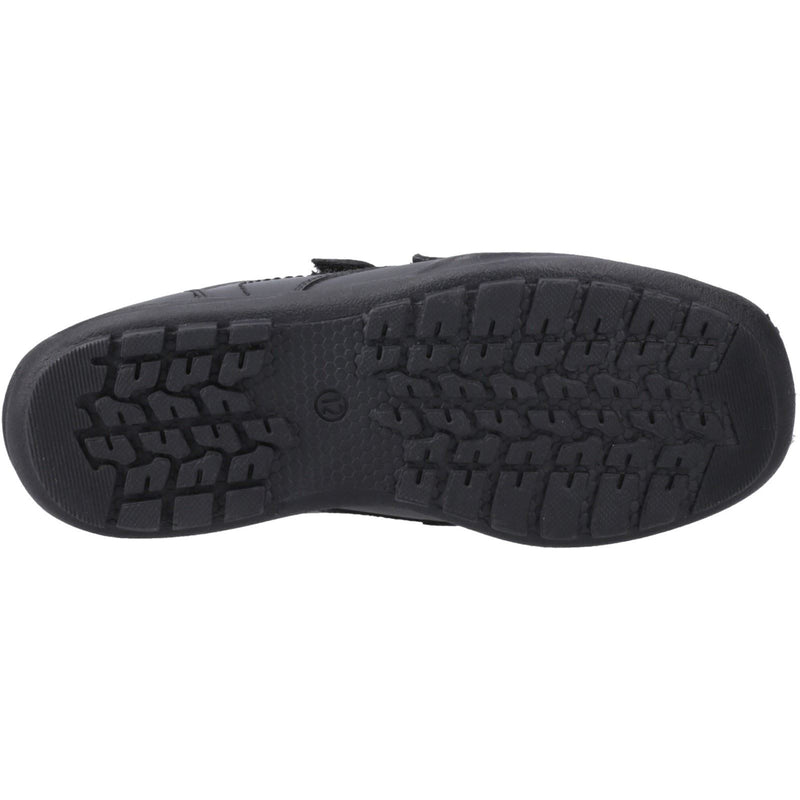 Hush Puppies Maddox Leather Junior Black Shoes