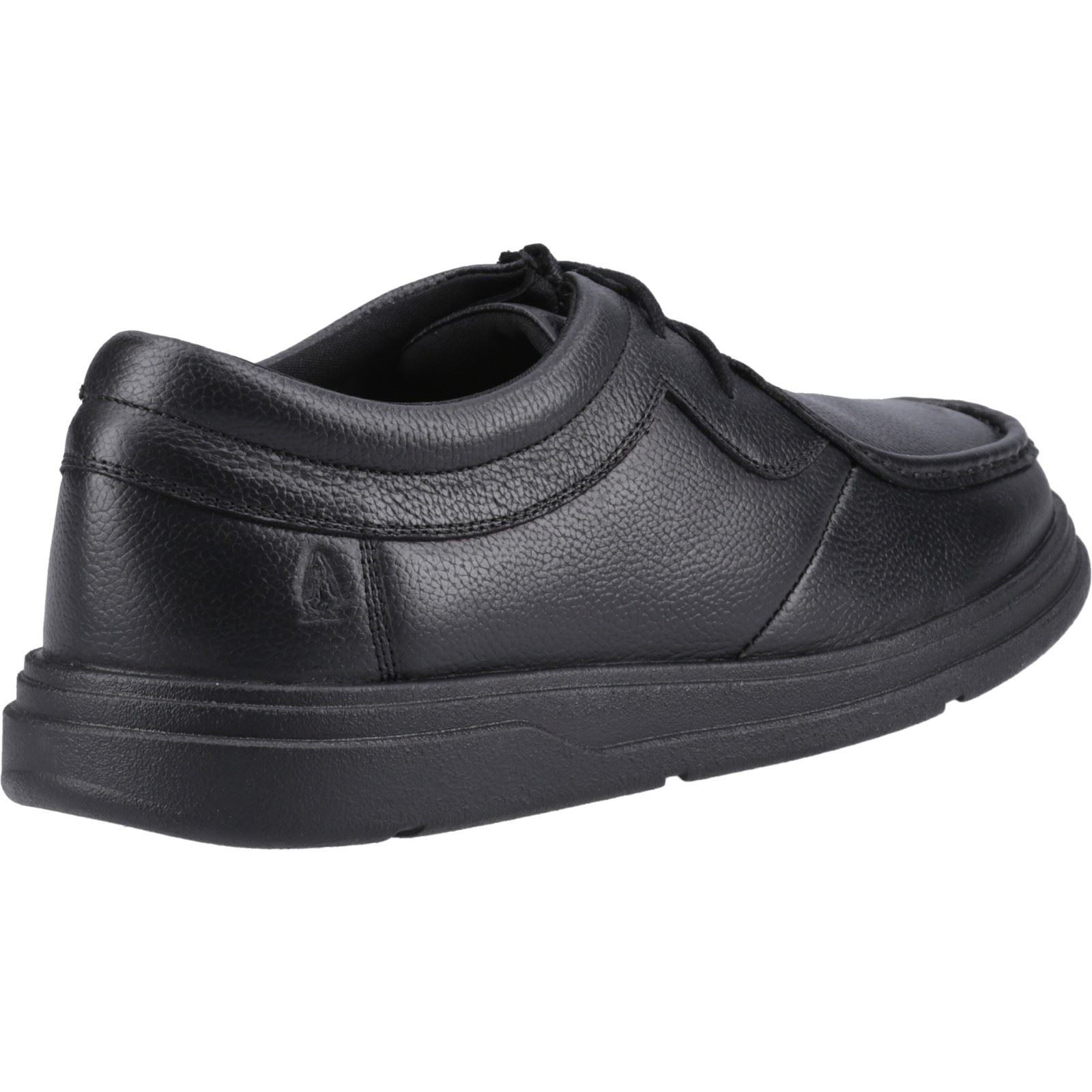 Hush Puppies Ronan Mocc Leather Youth Boy's Black Moccasins Shoes