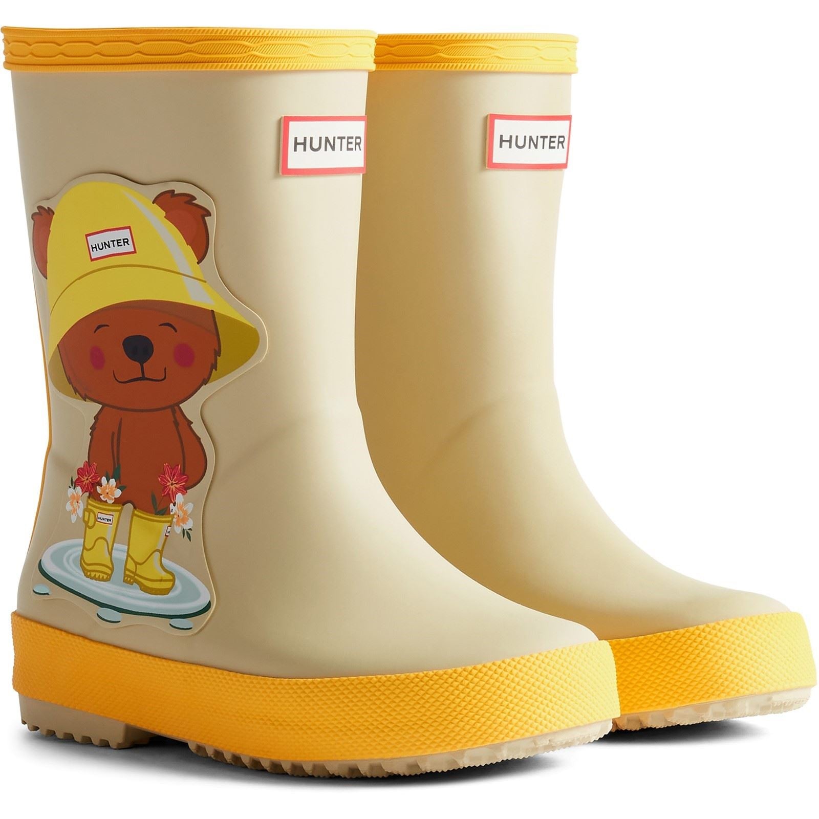 Hunter Kids First Bear Print Boot Rubber Kid's Bear Print Wellington Boots