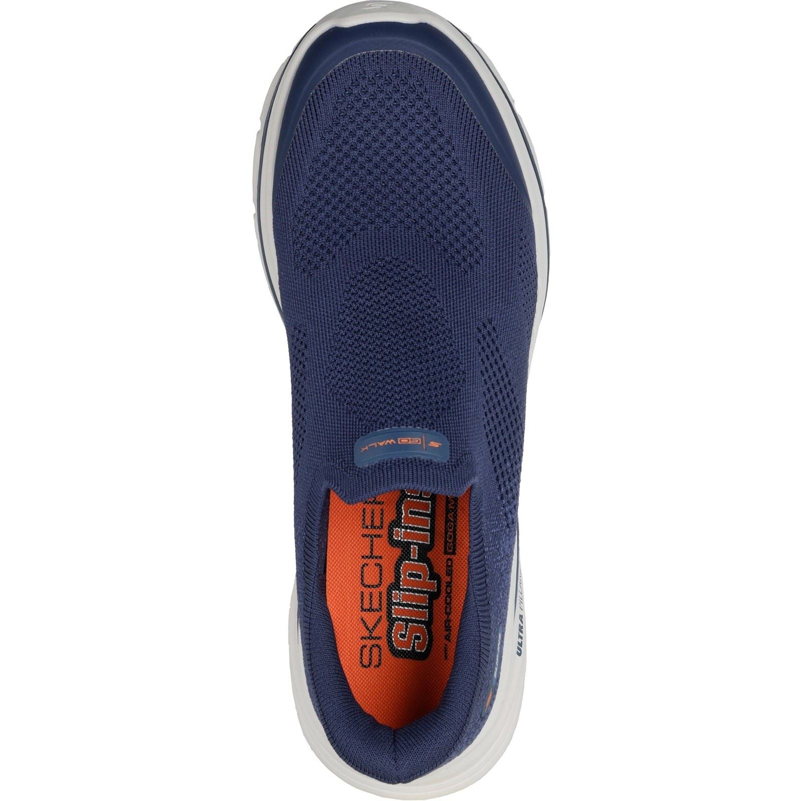 Skechers Go Walk 8 Pelayo Textile Men's Navy/Orange Trainers