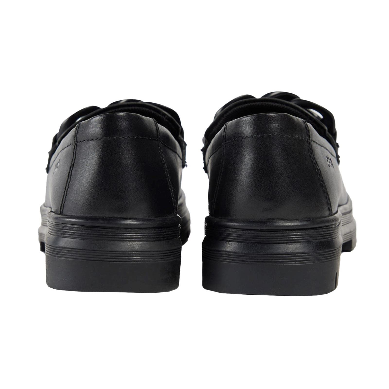 Pod Mina Leather Youth Girl's Black Loafers
