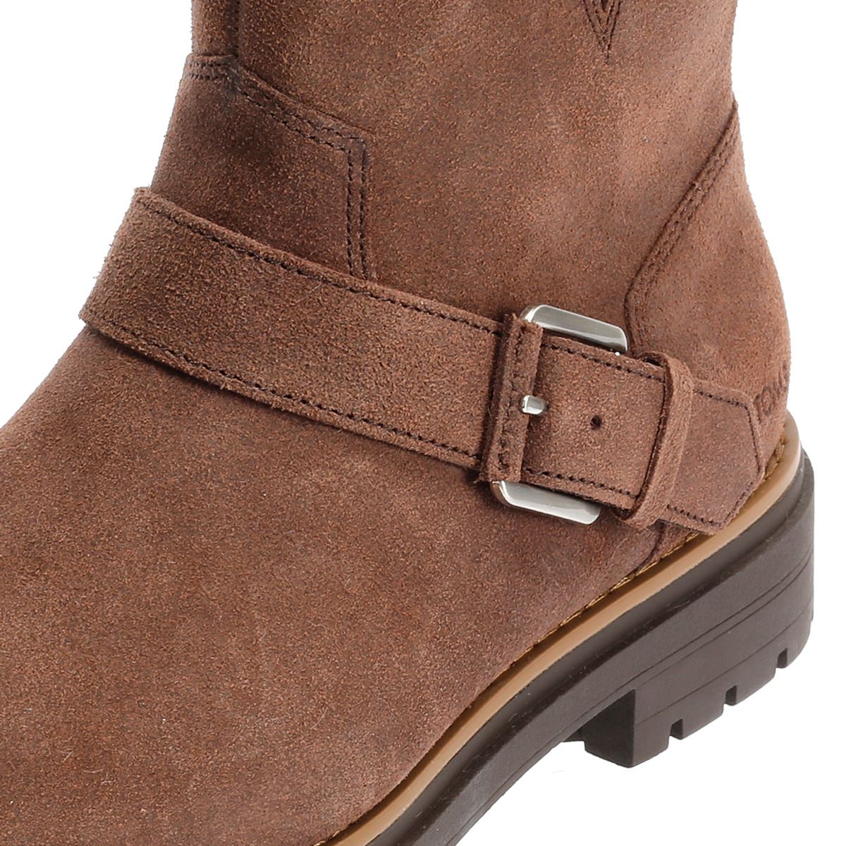 TOMS Ionie Moto Waxy Suede Women's Dark Brown Boots