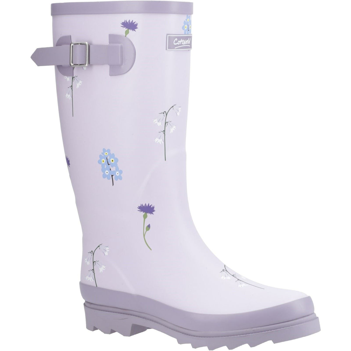 Cotswold Wildflower Tall Rubber Women's Lilac Wellington Boots
