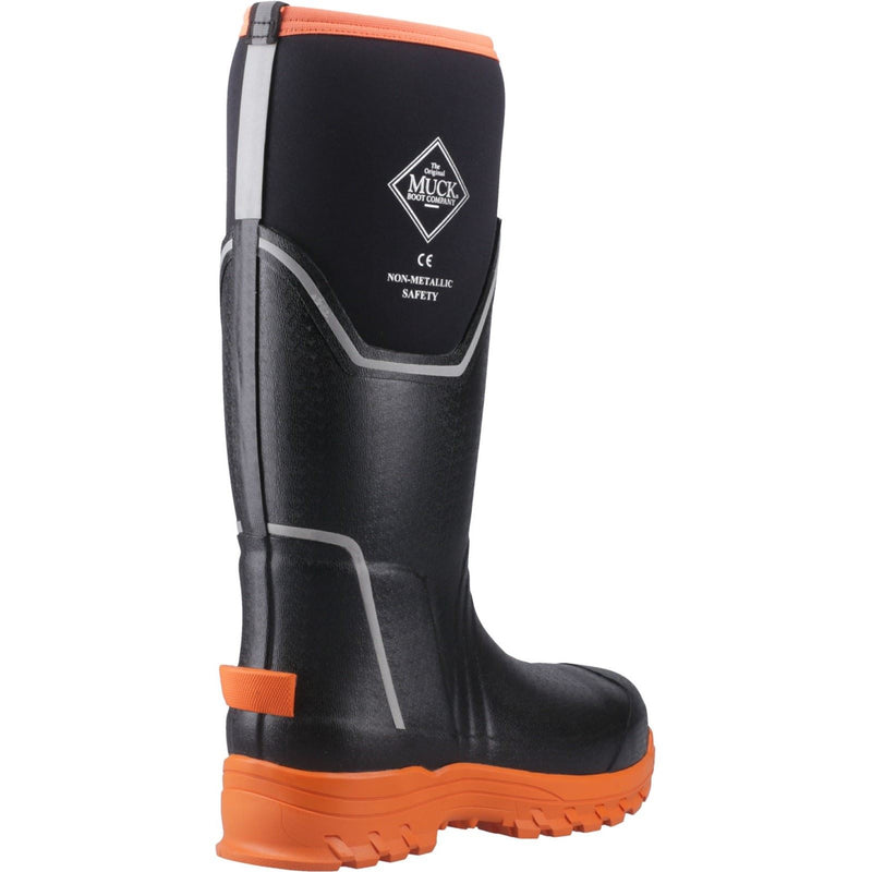 Muck Boots Grit S5 Rubber Women's Black/Orange Wellington Boots