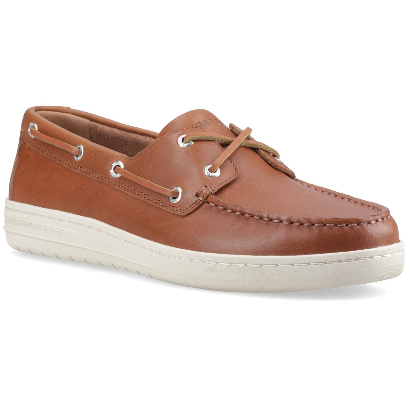 Sperry Strake 2-Eye Boat Leather Men's Open Tan Boat Shoes