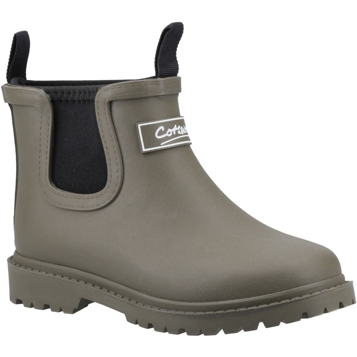 Cotswold Kids Barton Synthetic Khaki Wellington Boots