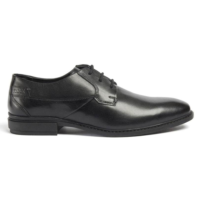 Pod Smyth Leather Men's Black Lace-Up Shoes