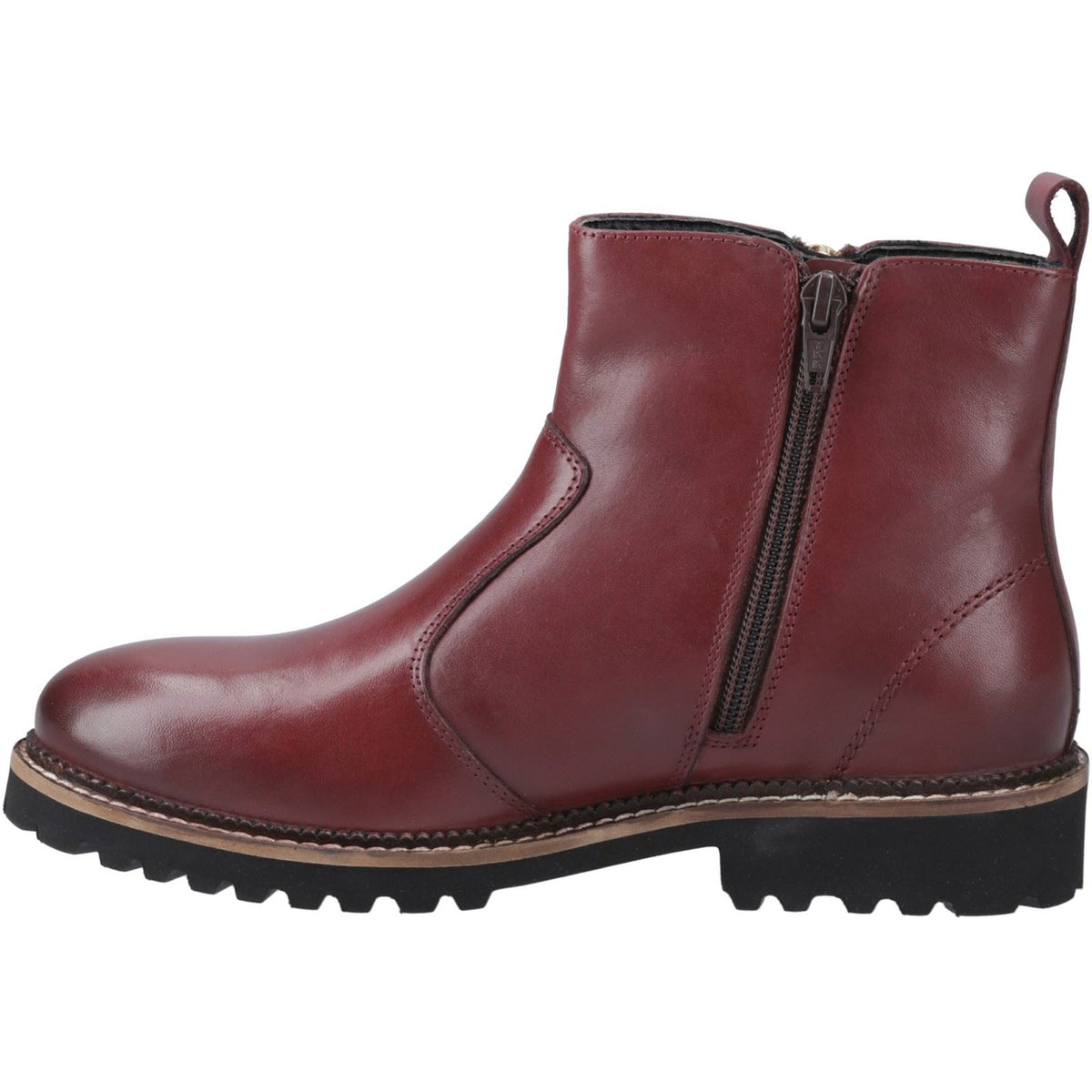 Hush Puppies Grace Zip Suede Women's Burgundy Boots