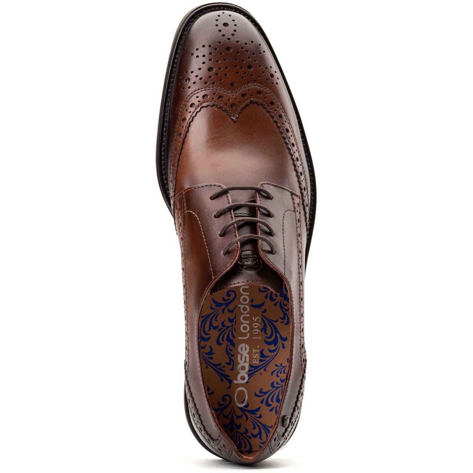 Base London Pocket Leather Men's Brown Brogues Shoes
