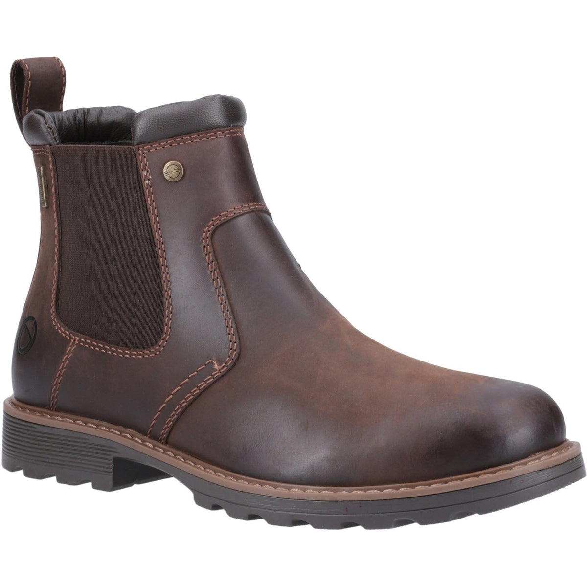 Cotswold Leafield Leather Men's Brown Boots