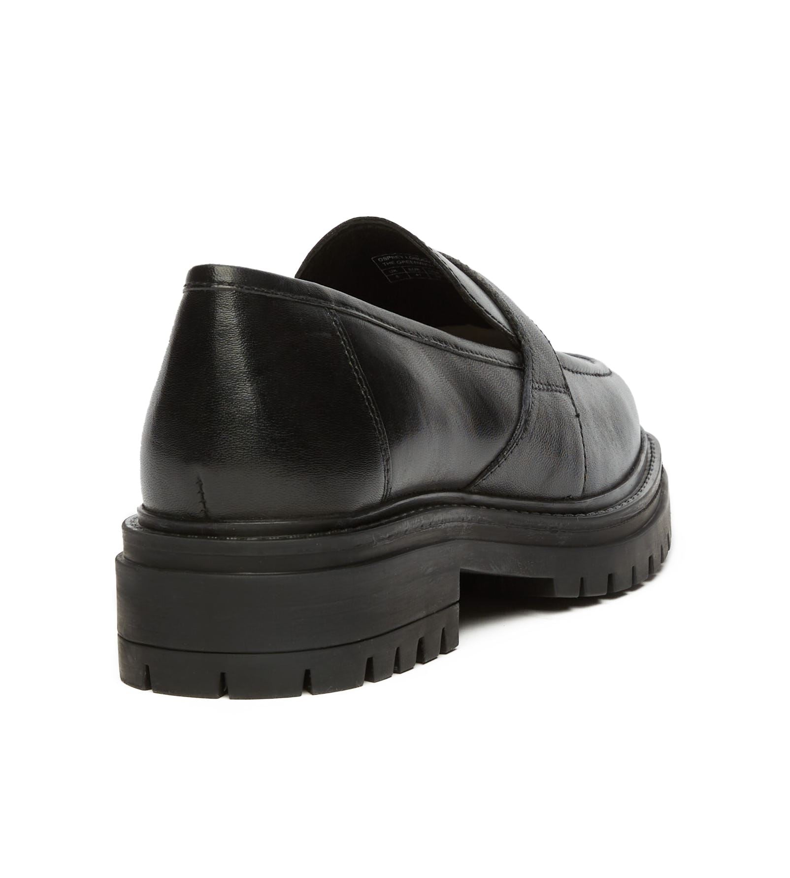 Osprey London The Greenwich Leather Women's Black Loafers
