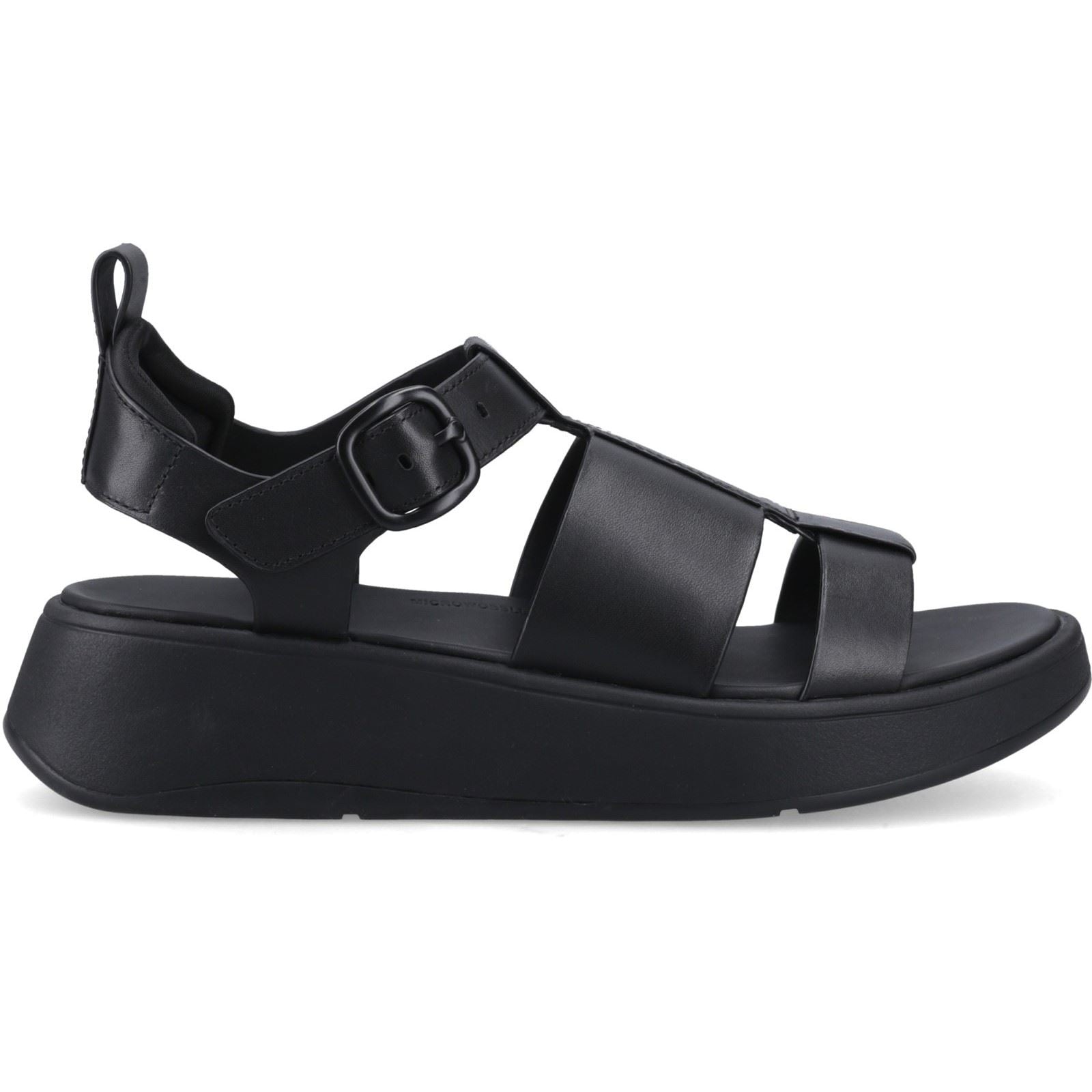 Fitflop F-Mode Fisherman Leather Women's Black Narrow Fit Sandals