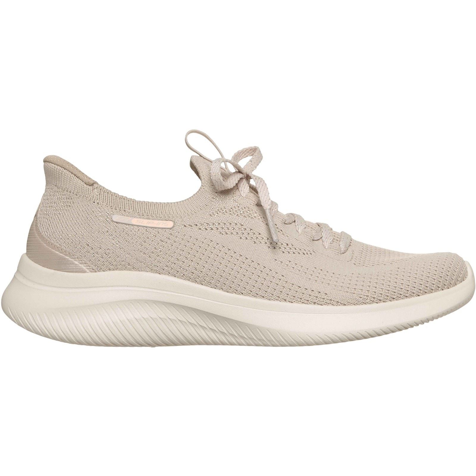 Skechers Ultra Flex 4.0 Textile Women's Natural Standard Trainers