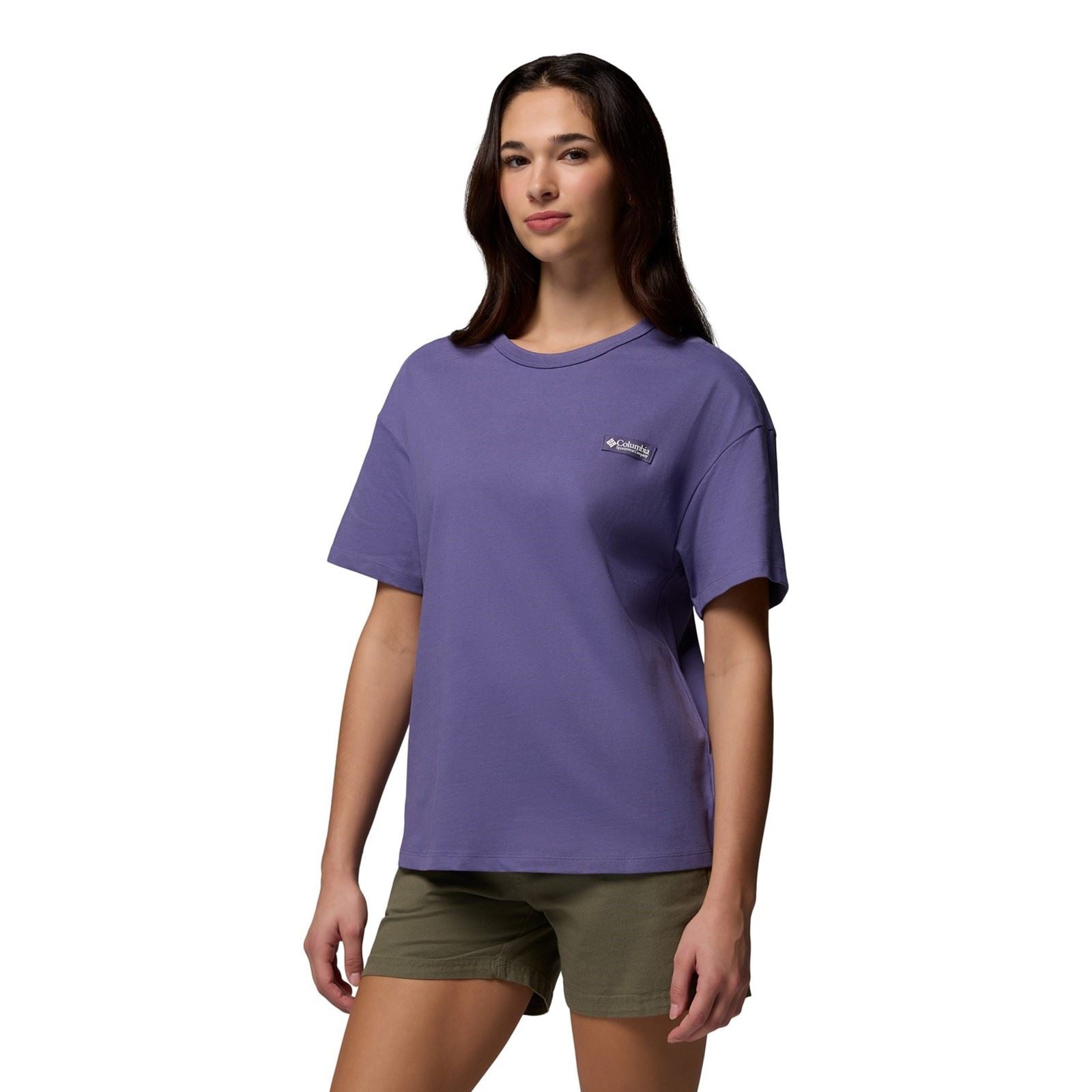 Columbia CSC Heavyweight Graphic Tee Cotton Women's Purple T-Shirt