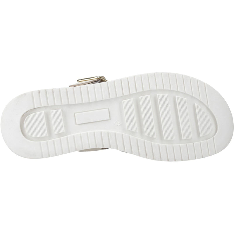 Hush Puppies Celeste Slide Leather Women's Cream Sandals