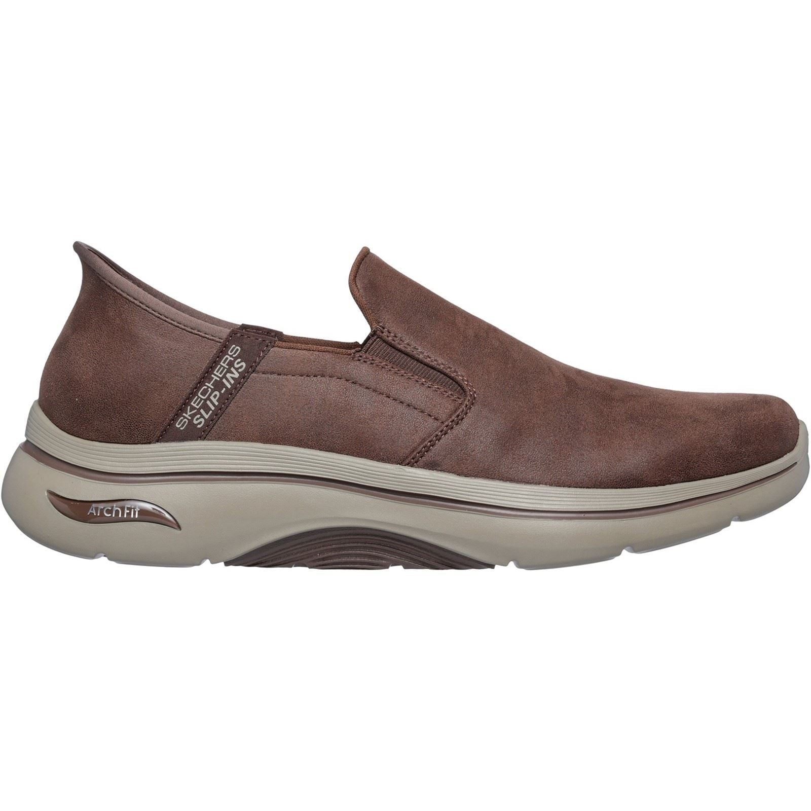Skechers Go Walk Arch Fit 2.0 Quest Textile Men's Brown Trainers