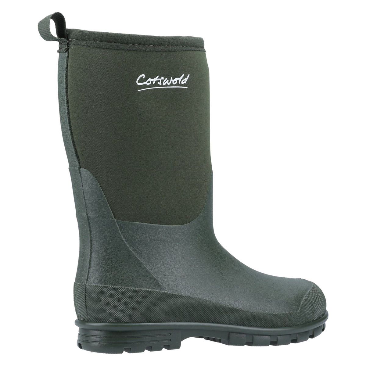 Cotswold Kids  Hilly Synthetic Green Wellington Boots