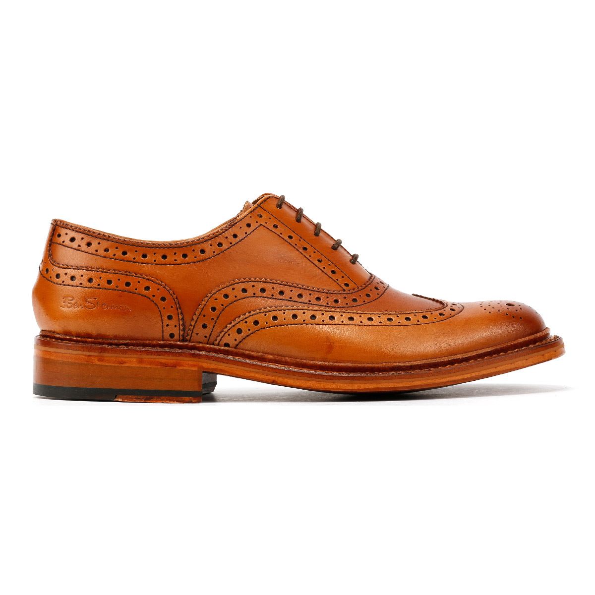 Ben Sherman Sugarman Brogue Leather Men's Tan Lace-Up Shoes