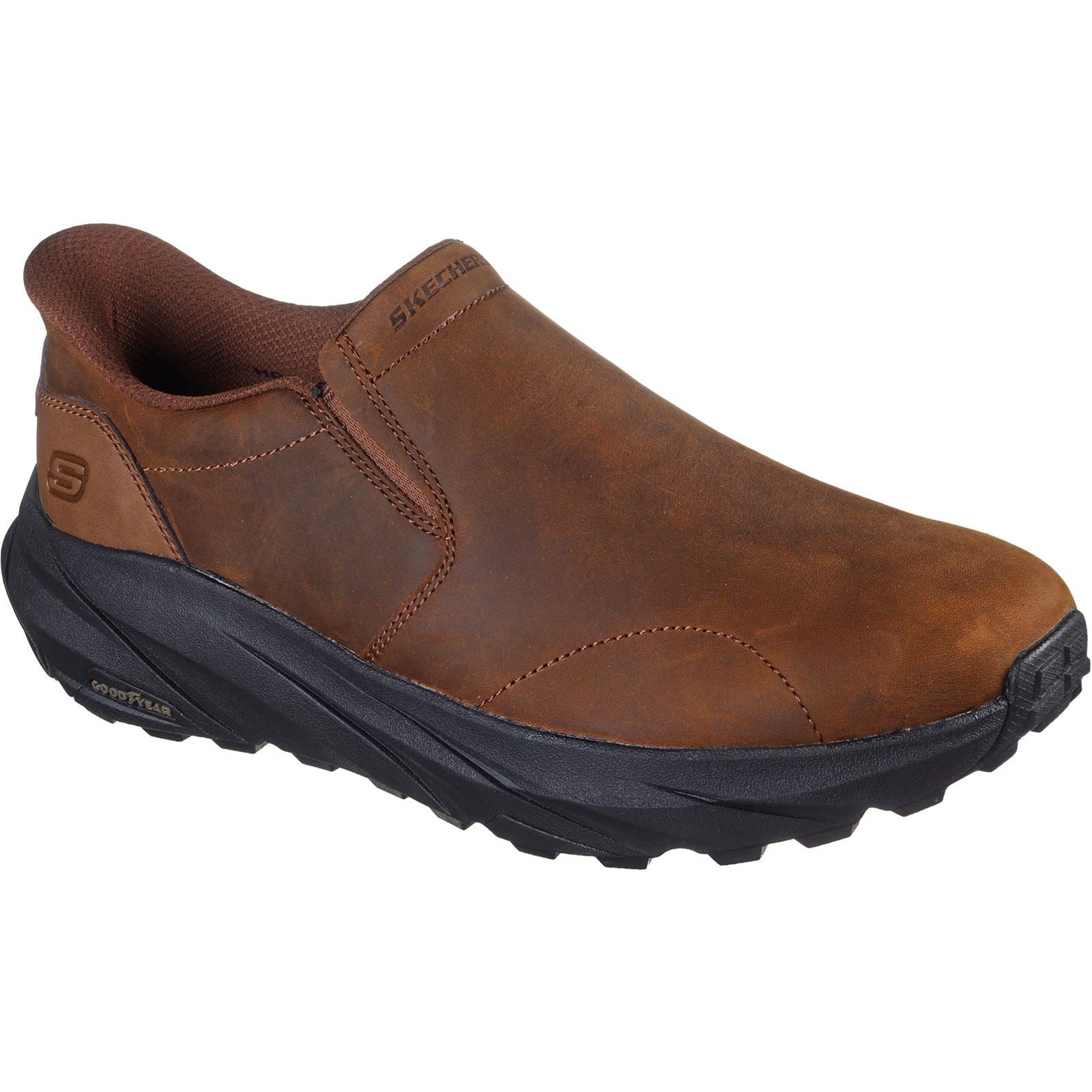 Skechers Conner Rayne Leather Men's Dark Brown Shoes