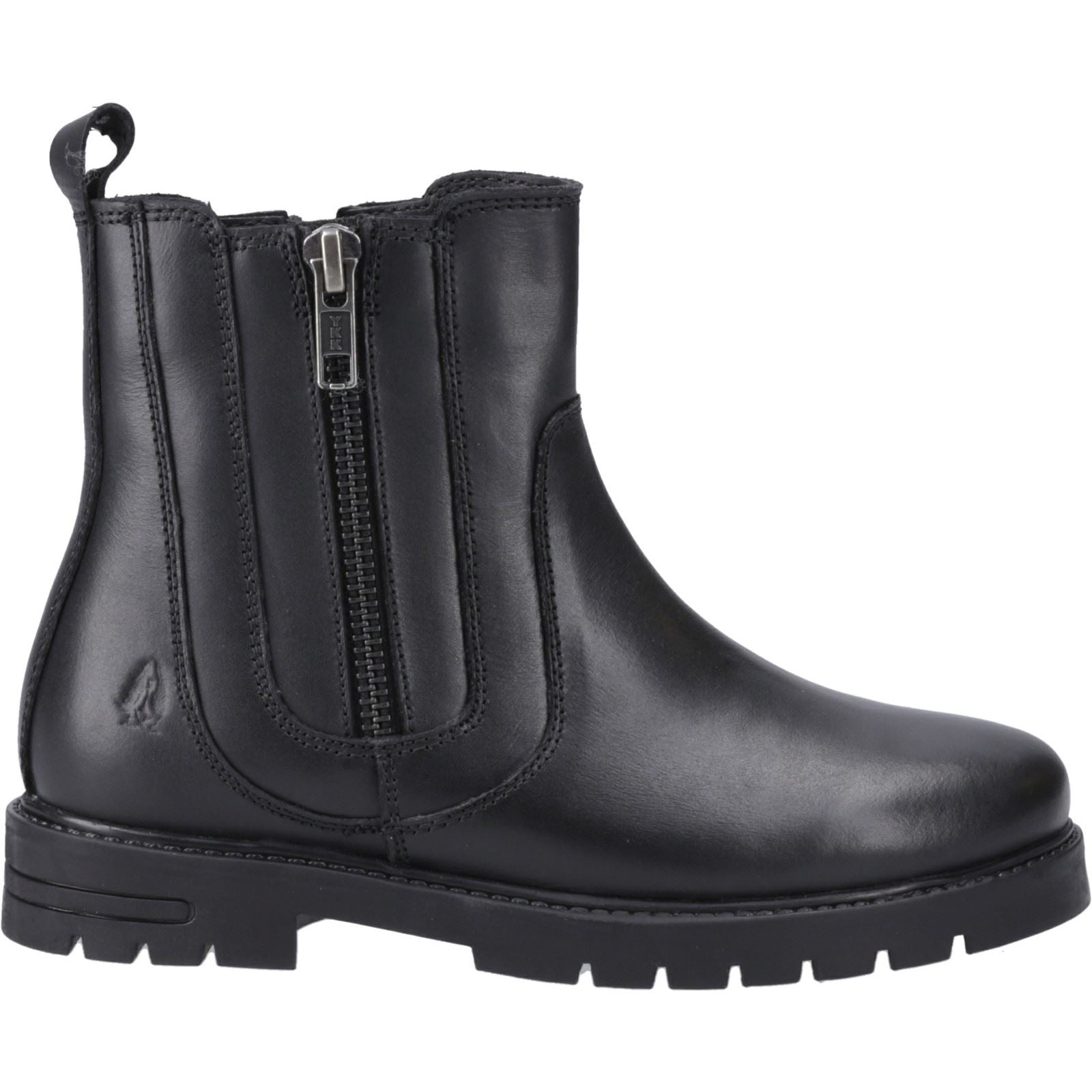 Hush Puppies Liana Leather Youth Girl's Black Boots