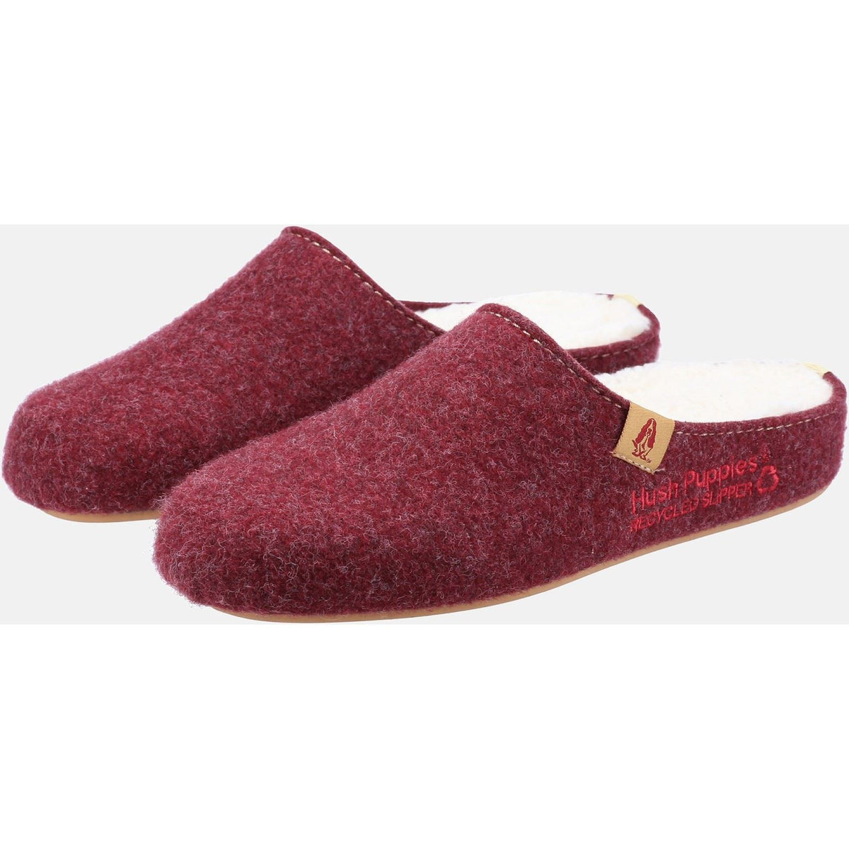 Hush Puppies The Good 90% Recycled RPET Synthetic Women's Burgundy Slippers