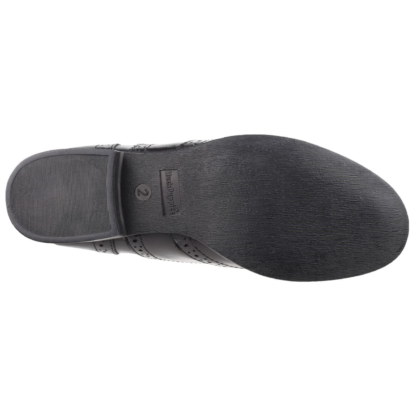 Hush Puppies Kada Youth Girl's Black Leather Brogues