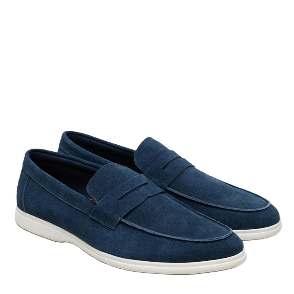 Antique Rogue Anton Suede Men's Navy Loafers