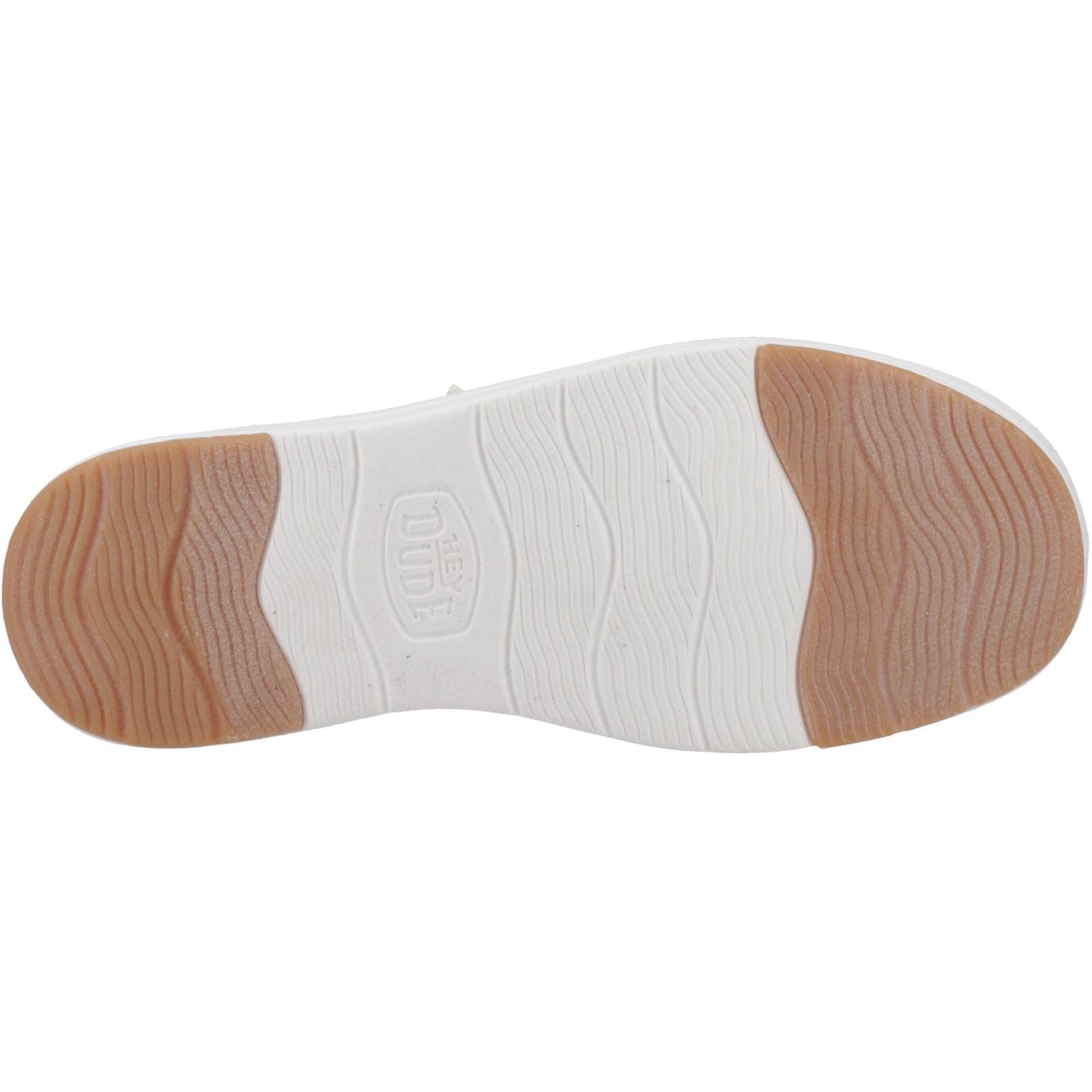 HEYDUDE Wendy Nova Shimmer Synthetic Women's Snow White Moccasins Shoes