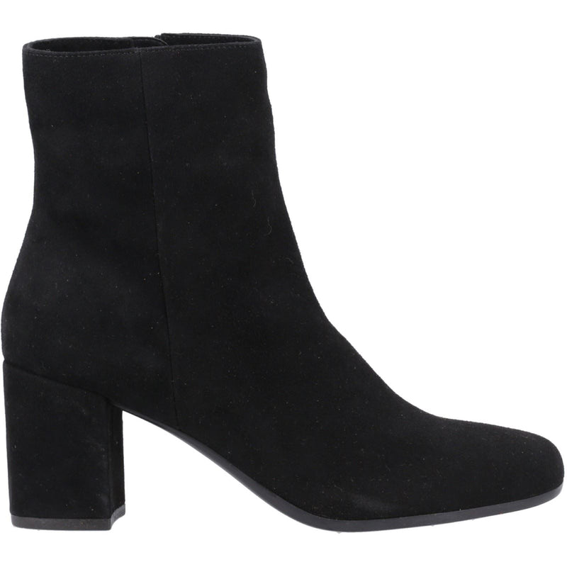 Hush Puppies Octavia Suede Women's Black Heeled Ankle Boots