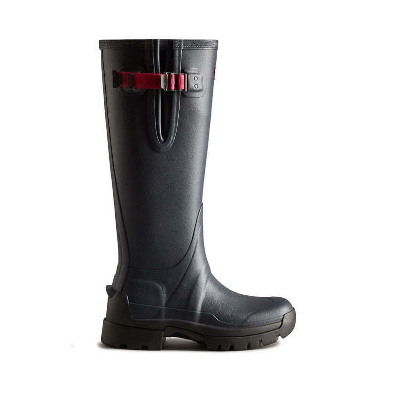 Hunter Balmoral Adjustable Rubber Women's Navy/Peppercorn Wellington Boots