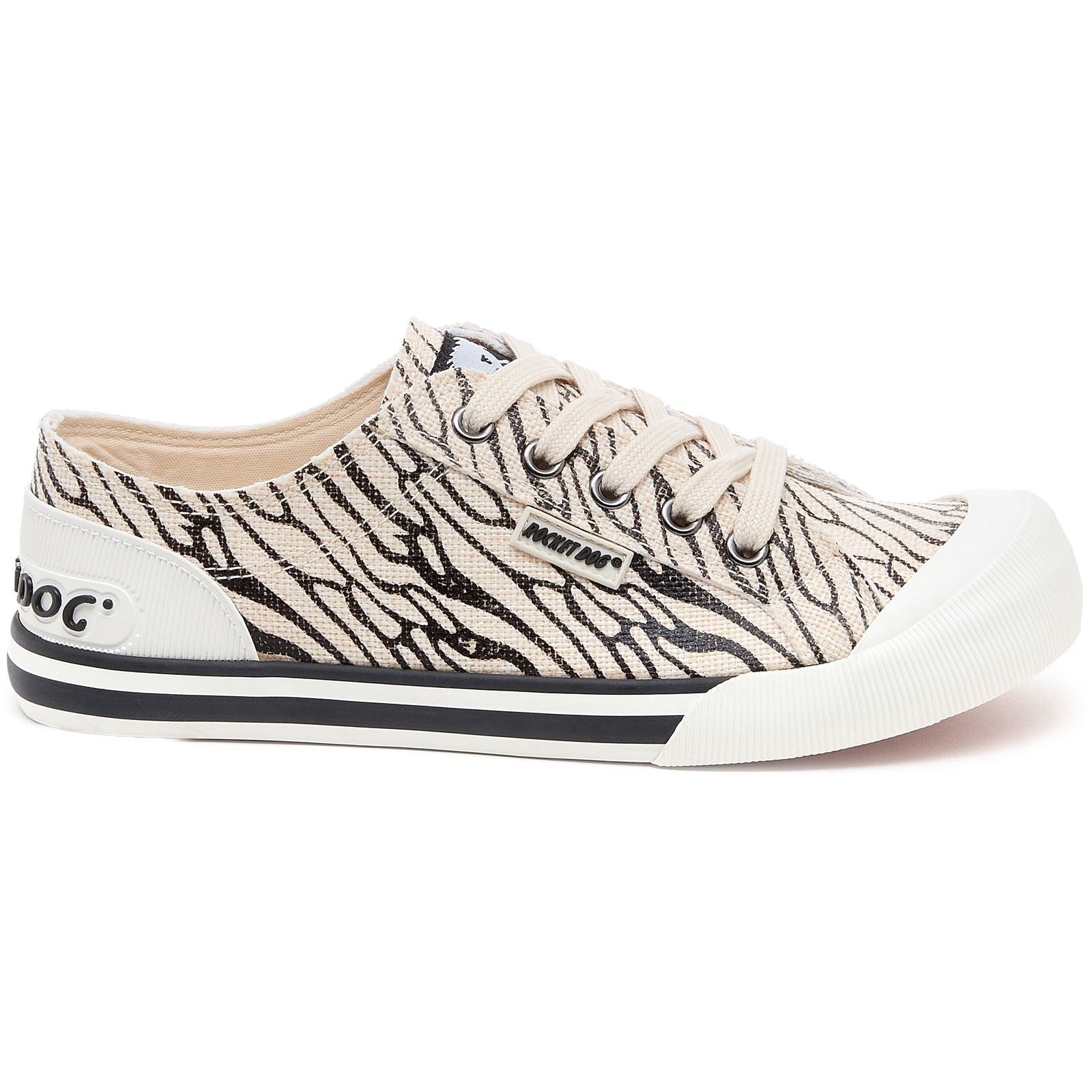 Rocket Dog Jazzin Wales Cotton Women's Beige/Black Trainers