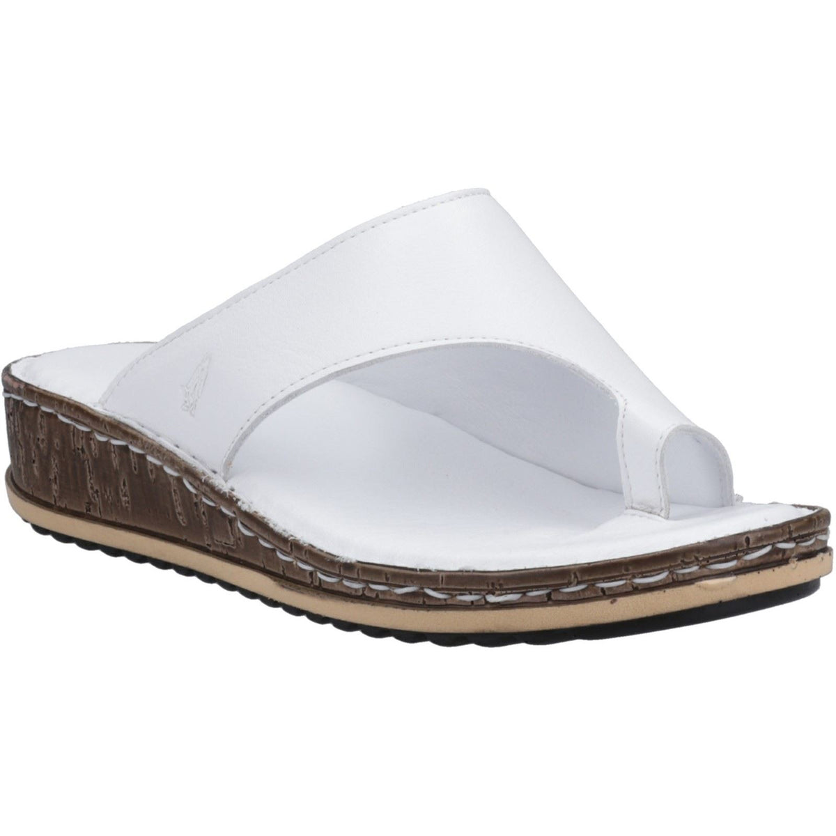Hush Puppies Elissa Toepost Suede Women's White Sandals