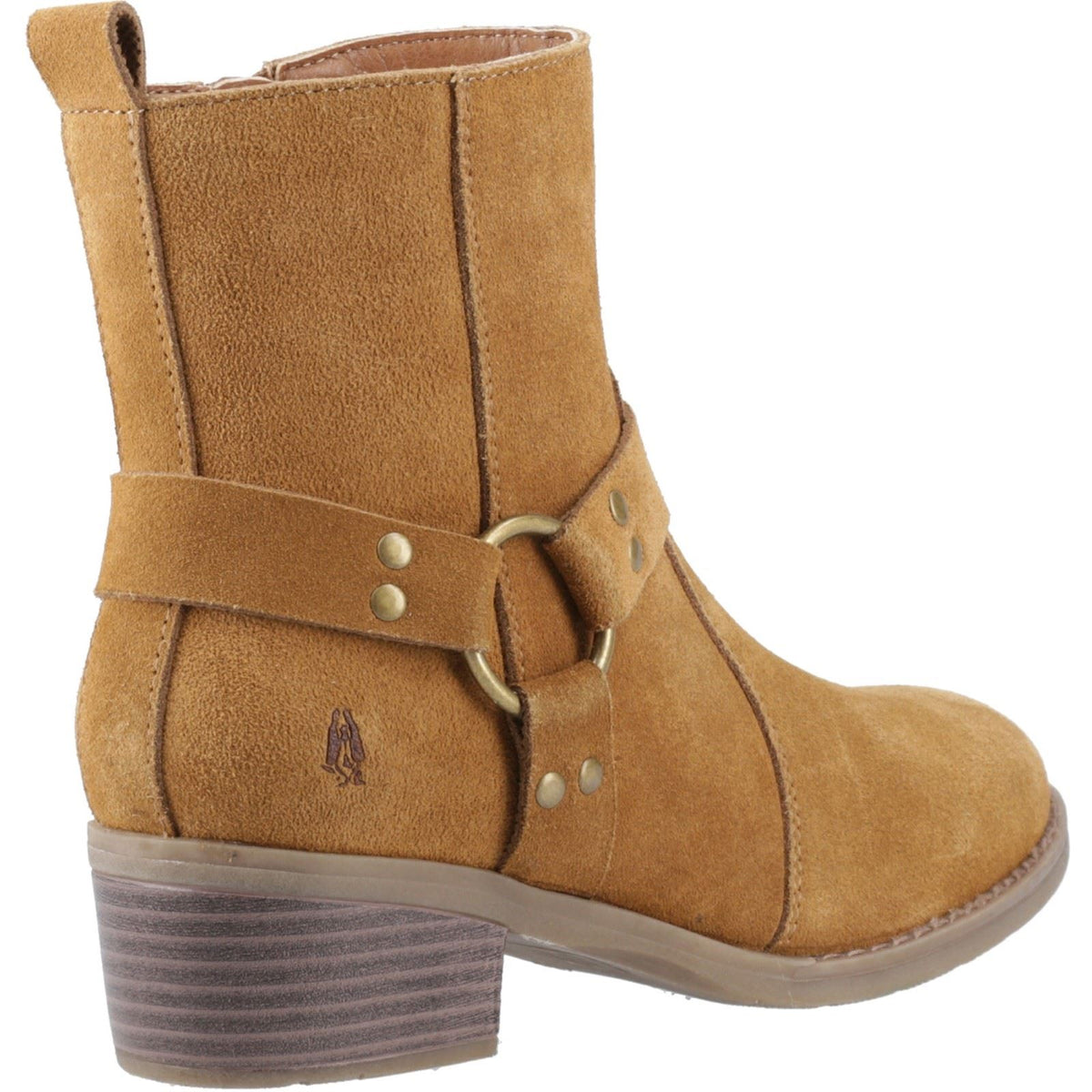 Hush Puppies Iria Suede Women's Tan Heeled Ankle Boots