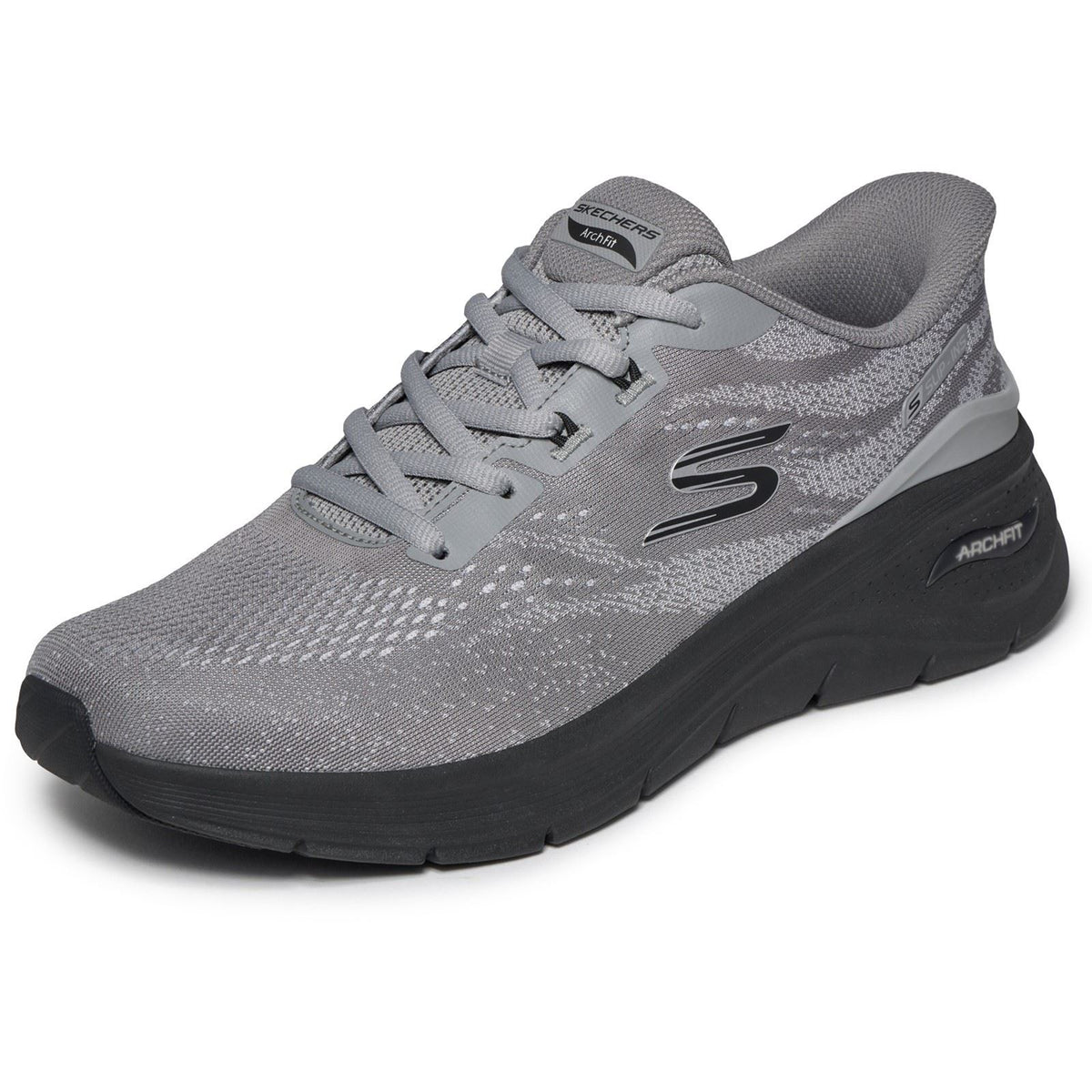 Skechers Arch Fit 3.0 Textile Men's Grey/Black Trainers