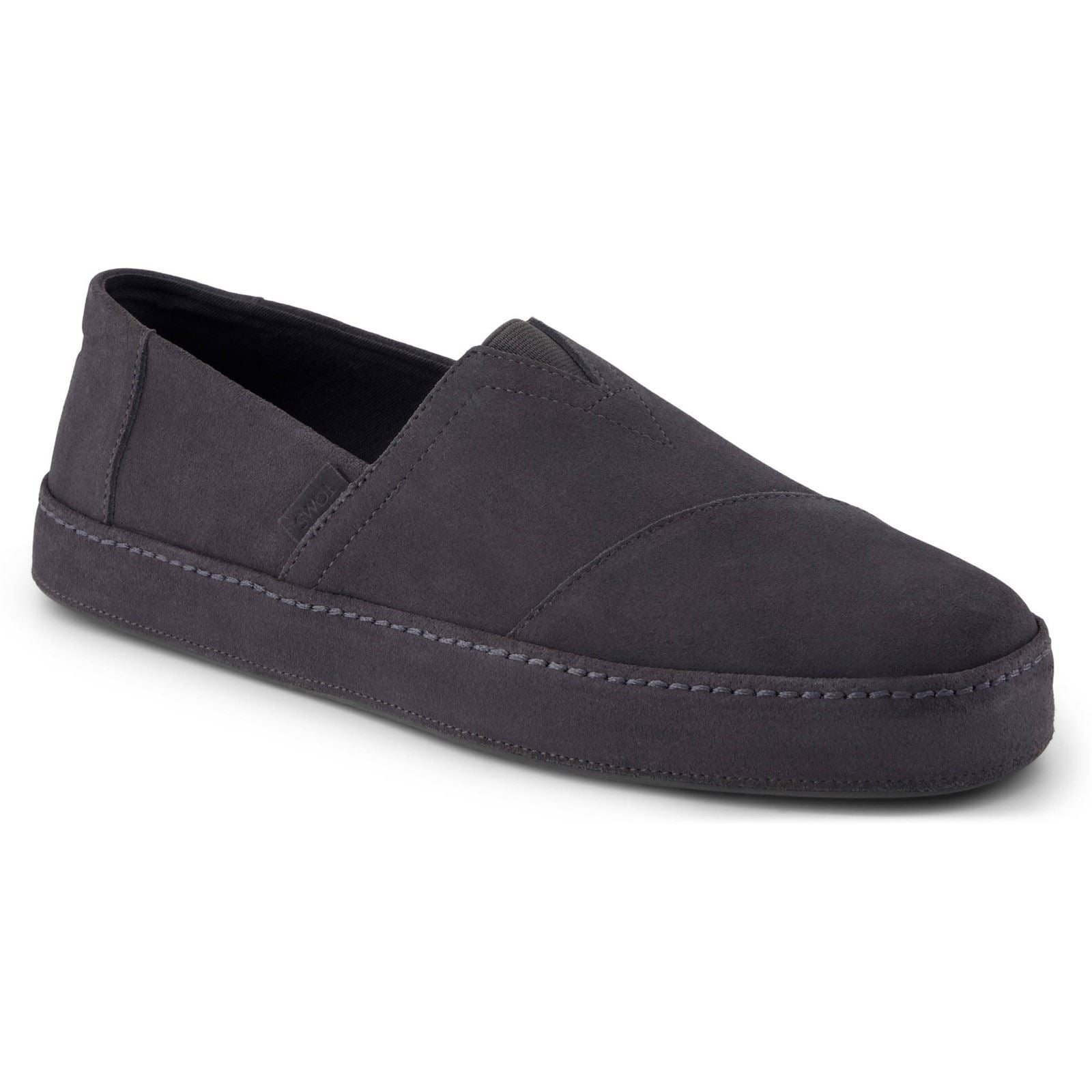 TOMS Alpargata Premium Leather Men's Forged Iron Espadrilles